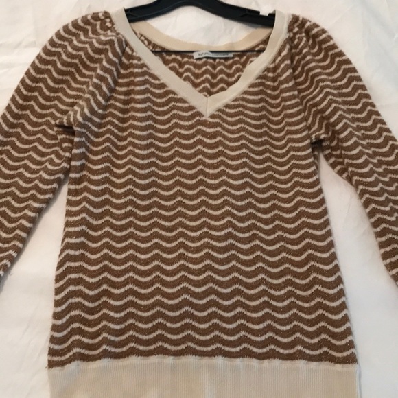 Autumn Cashmere Striped V-Neck Sweater Sz S - Picture 8 of 8